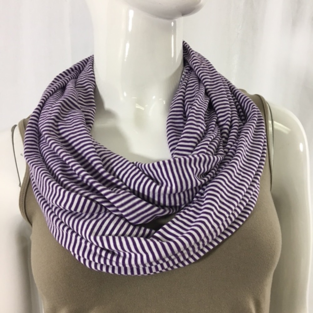 Tickled Pink Striped Infinity Scarf (1098)